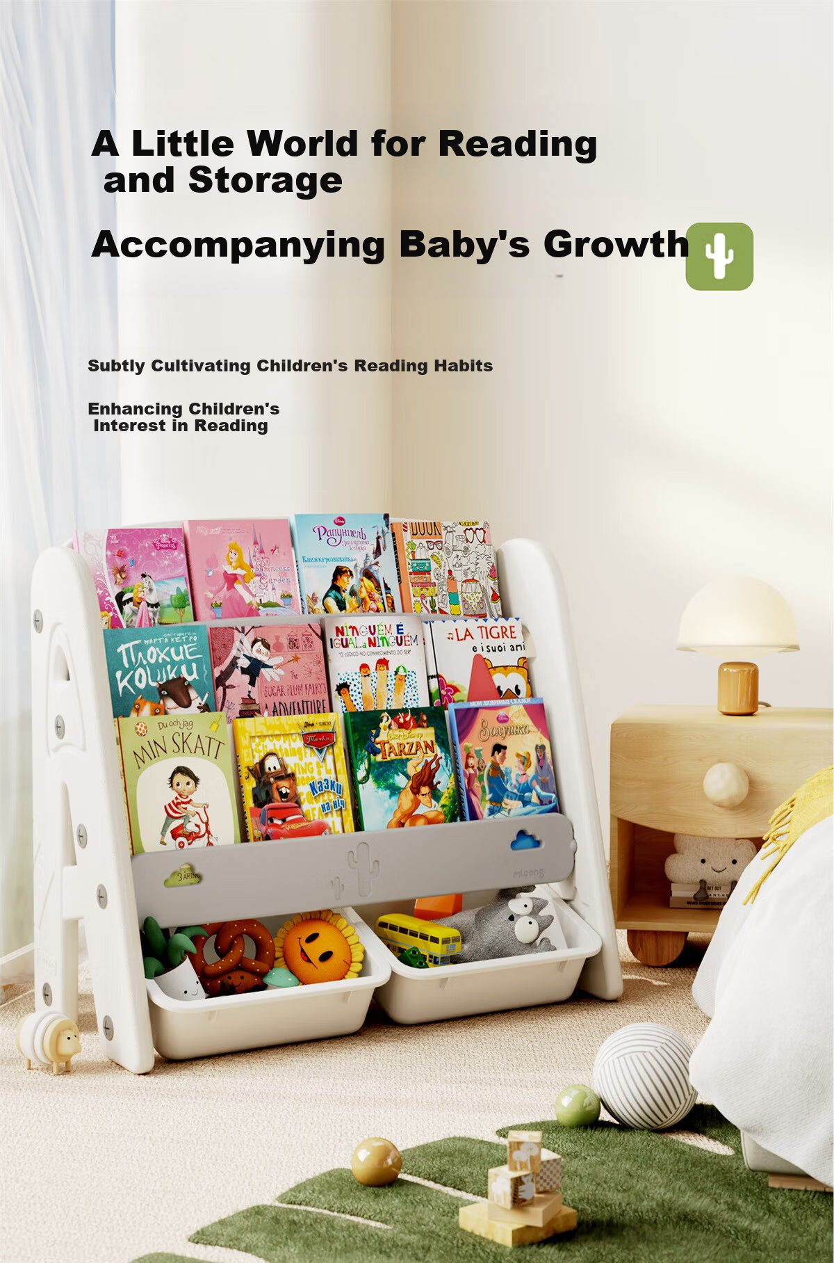 Manlong Children's Wardrobe Baby Clothes Storage Cabinet Large Capacity Toy Storage Shelf Storage Cabinet Playpen 1