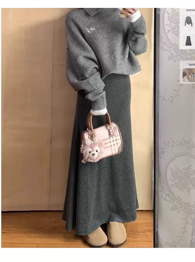 Langsha Women's Mermaid Skirt Spring Autumn 2026 New High Waist Slim A-Line Bodycon Skirt Elegant Temperament Premium Half Skirt 13