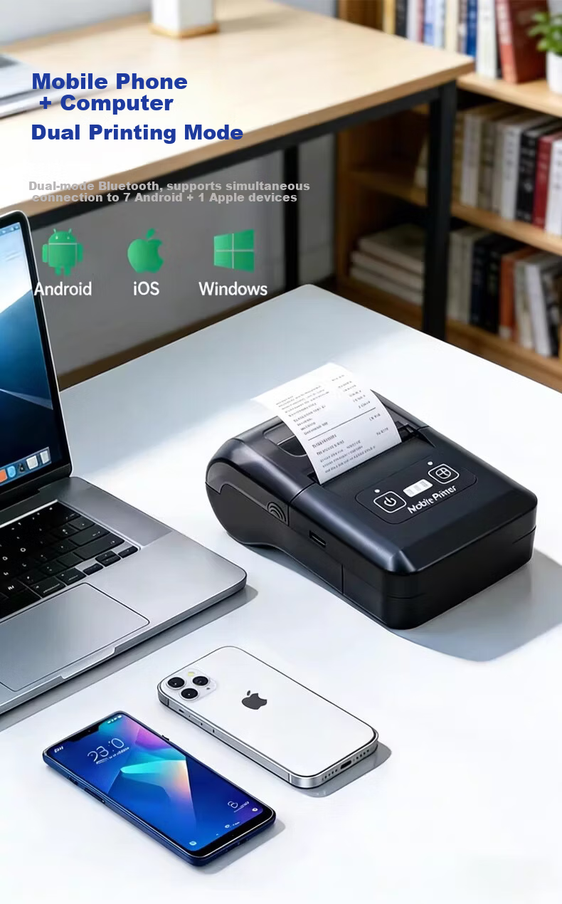 Dongwei Portable Weighing Scale Receipt Printer Customizable Bluetooth Mobile Truck Water Ticket Printer 4