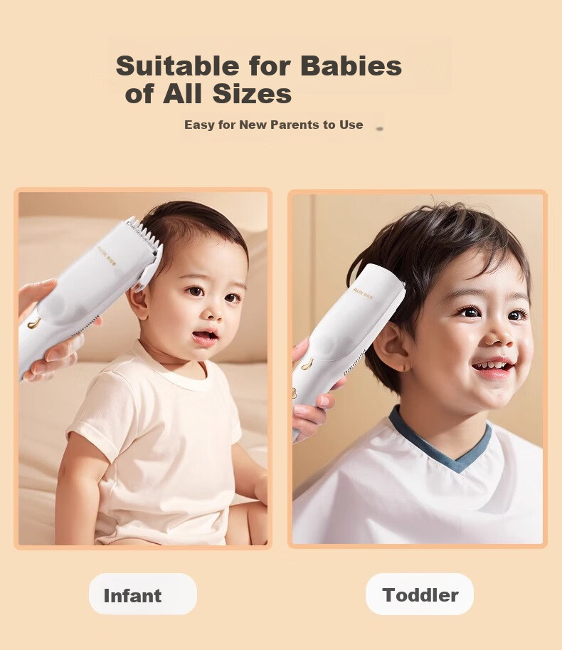 AUX Automatic Baby Hair Clipper Children's Trimmer Newborn Hair Shaver Safe Scalp Electric Hair Cutter Baby Haircut Tool 3