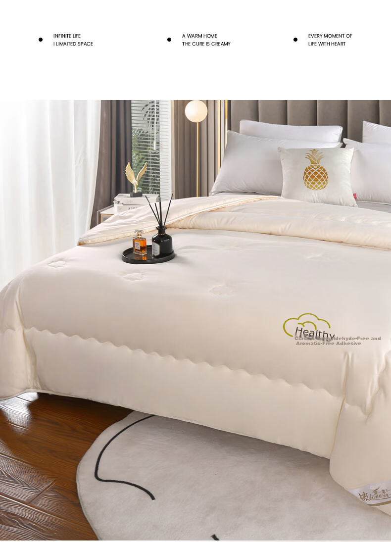 Grace Fiber Comforter, Single Bed for Students' Dormitory, Thickened Winter Quilt, 7 Jin (3.5 Kg), 150x200cm, Dark And Light Gray 3