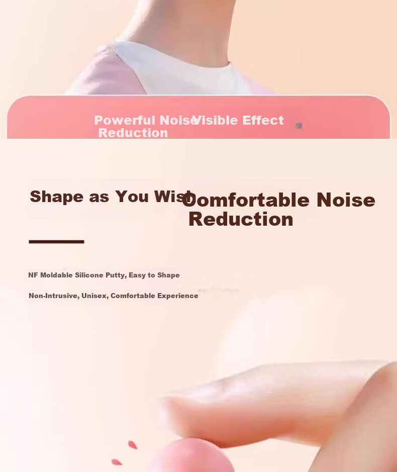 BWNK Silicone Earplugs Noise-Isolating Waterproof Soft Moldable Sleep Swimming Earplugs for Men and Women Small Ear Canal Pink 6-Pack Moldable Silicone Earplugs 2