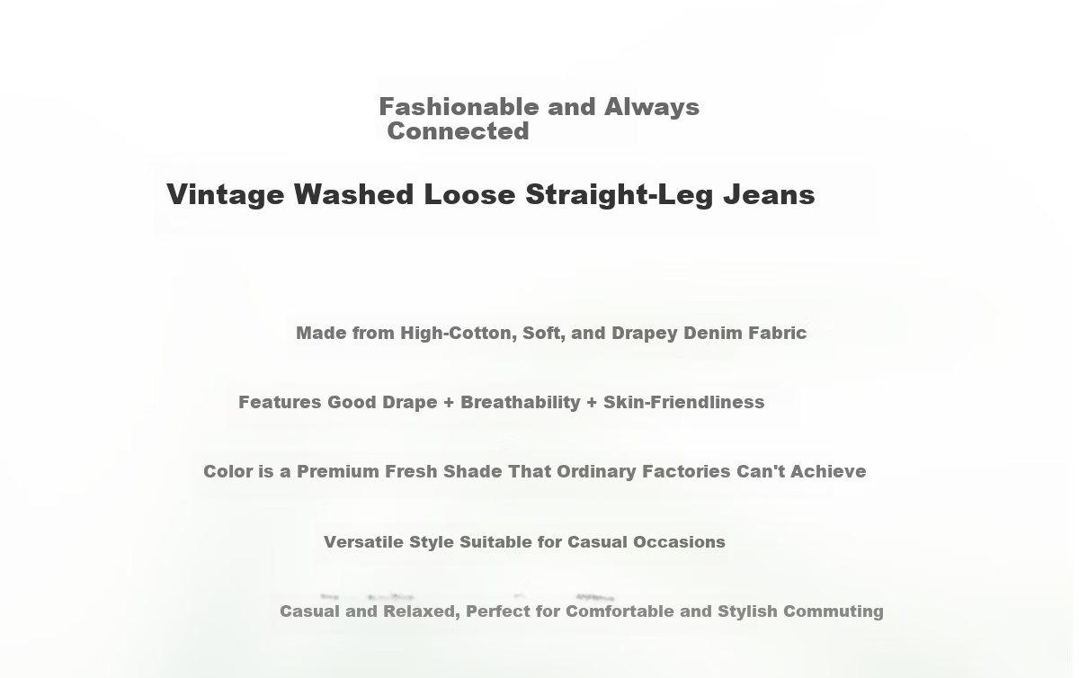 Chushen Spring Autumn Women's Classic Vintage High Waist Straight Loose Slim Casual Denim Jeans S51N057 2