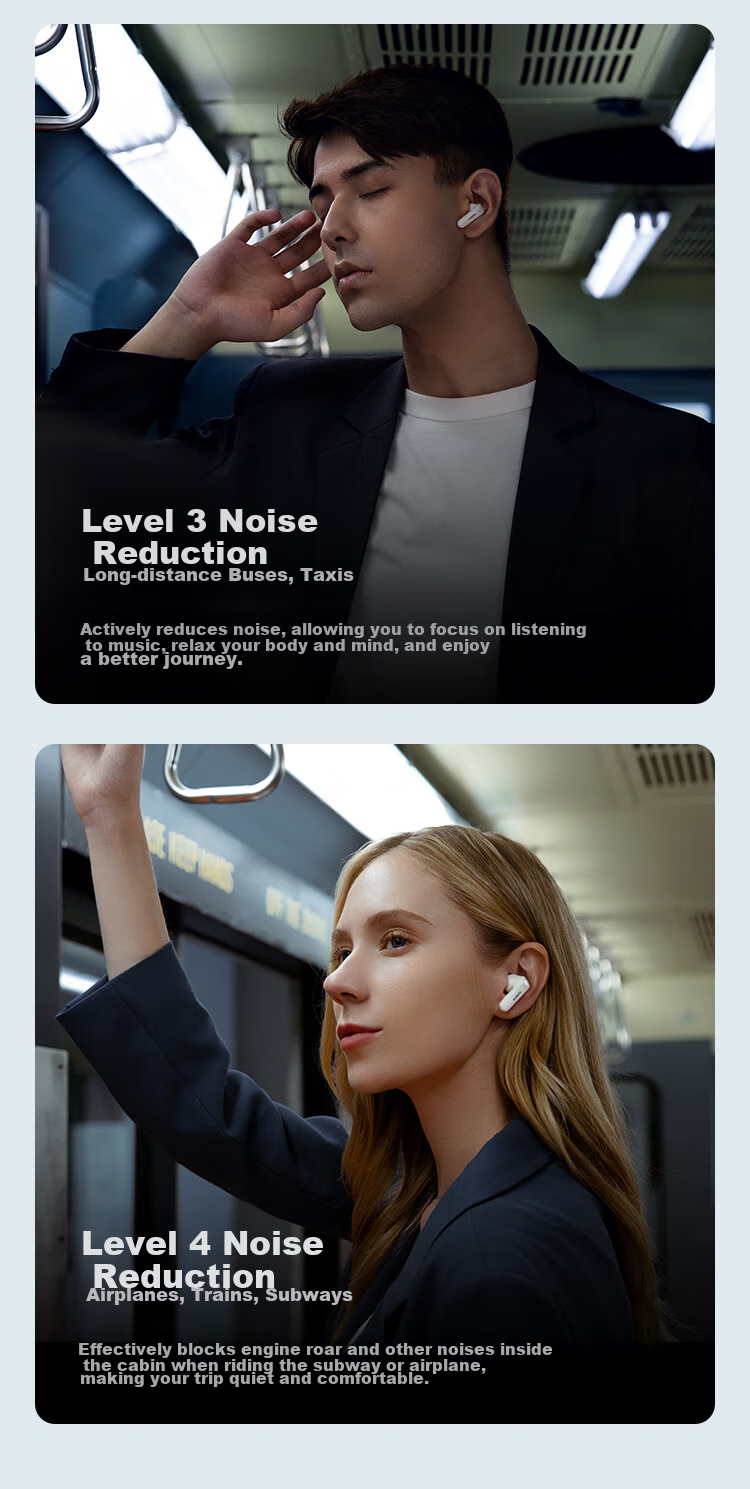 KUGOU [Premium Sound Quality + Powerful Quad-Mic Active Noise Cancellation] Bluetooth 6.0 In-Ear Wireless Earphones Low Latency Pro Music Gaming Long Battery Life Compatible with Huawei Xiaomi M7 5