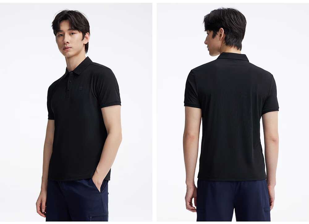Toread Men's Summer Short Sleeve Polo Shirt Business Casual Antibacterial Quick-Dry Solid Color Shoulder Cooling Tee 20