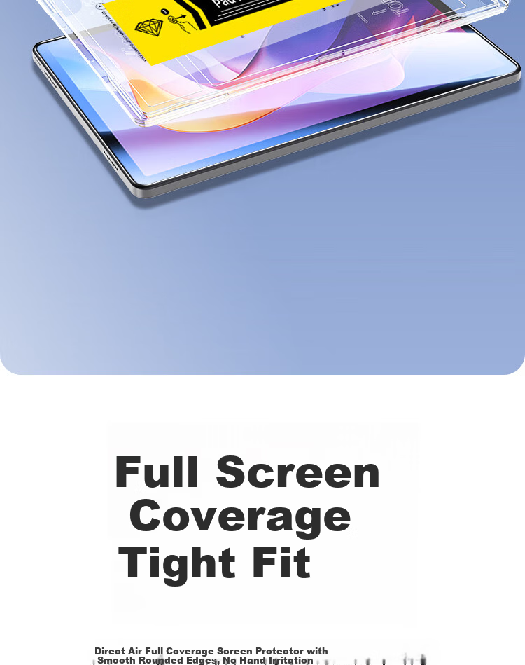 ESCASE Dust Removal Instant Sticker for Redmi Pad 2 Tempered Glass Screen Protector Xiaomi Redmi Pad 2 11-inch Tablet Full-Screen Dust-Free Alignment Film Tool 4