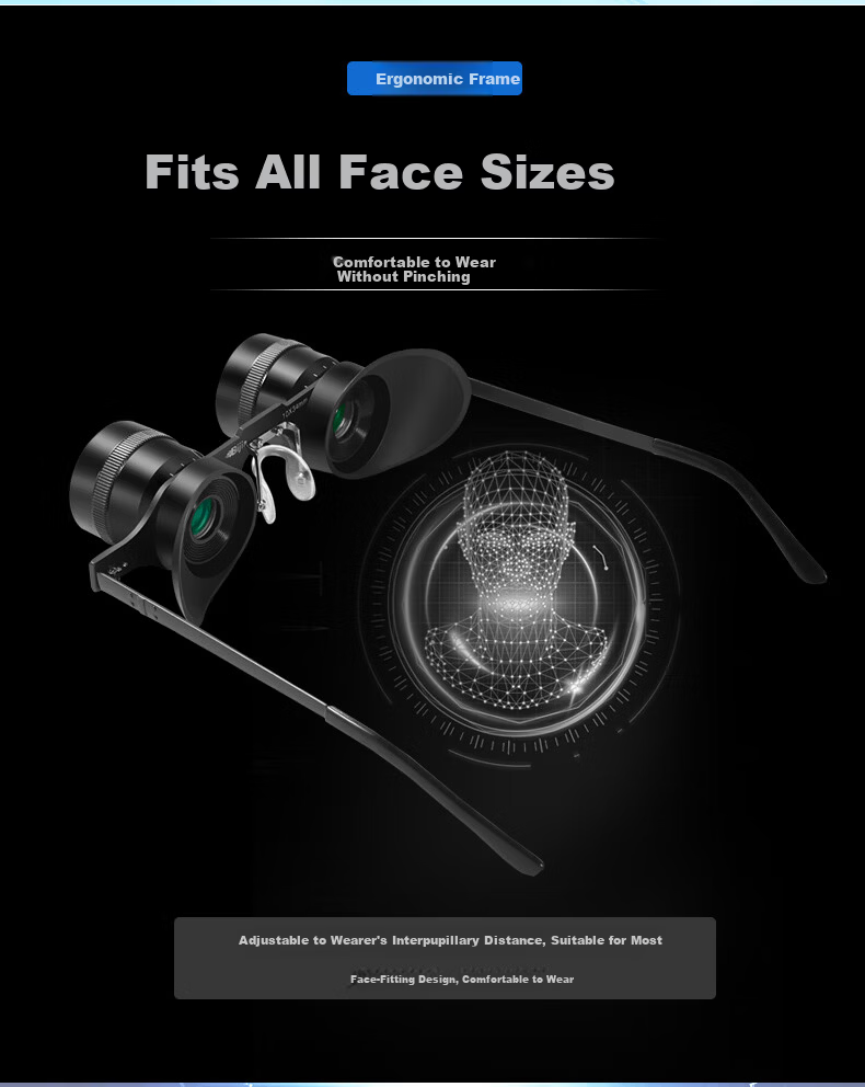 BIJIA Concert Binoculars 10x34 Ultra-Light 66g Low-Light Night Vision 10x Fishing Glasses 5