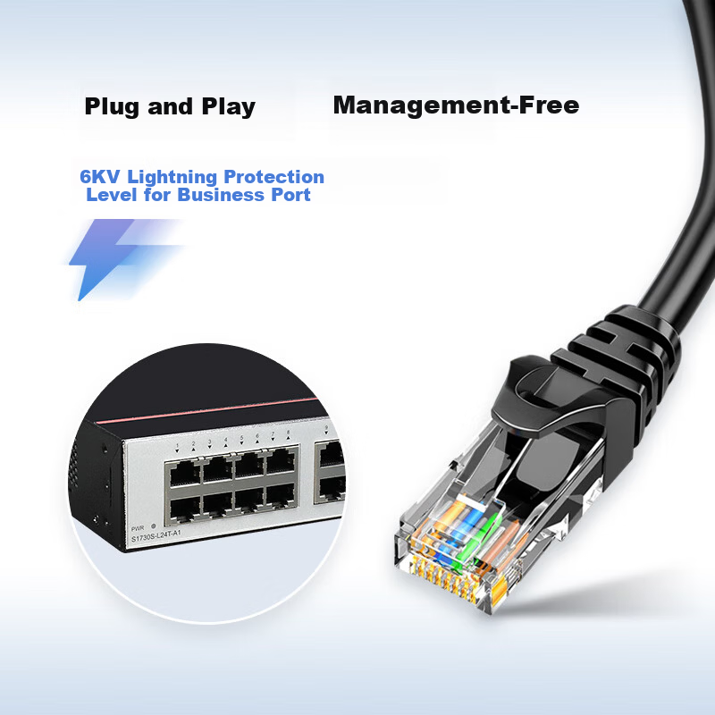 Huawei S1730S-L24T-A1 Gigabit Switch 24-Port Gigabit Ethernet Network Splitter Small Home Enterprise Level Replacement for S1724G-AC