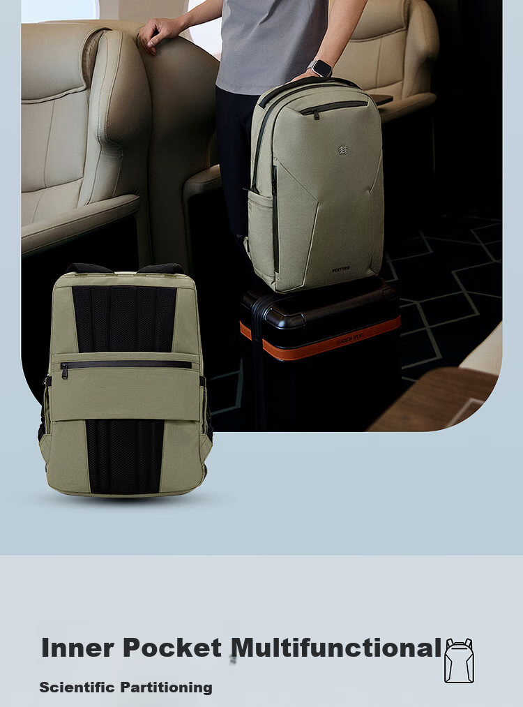 KOLON SPORT Commuter Business Backpack Water-Resistant Durable Multifunctional 21L Large Capacity 11