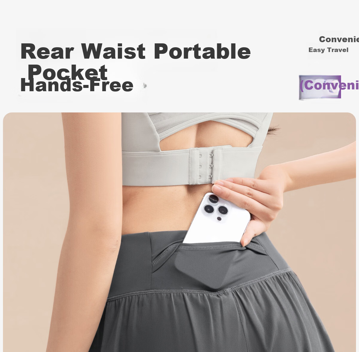 361° Women's High-Strength Fake Two-Piece High-Waist Tummy Control Sweat-Resistant Training Running Fitness Yoga Pants 8