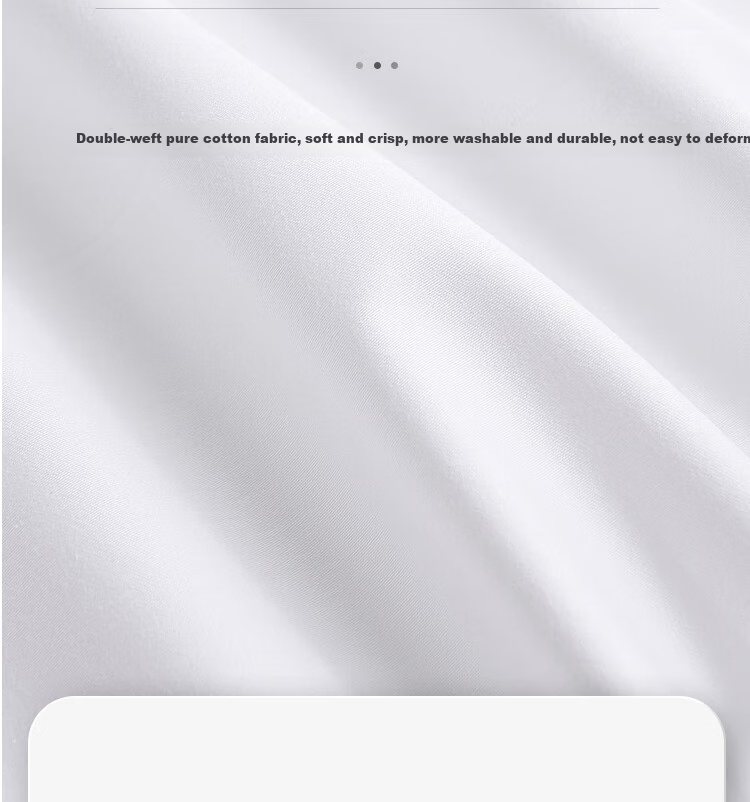 ZiiU White Four-Piece Bedding Set, 60-Count Pure Cotton Bedsheet And Duvet Cover, Light Luxury Satin Striped, Suitable for Hotels, Homestays, Corporate Procurement, 1.5-Meter Bed 8