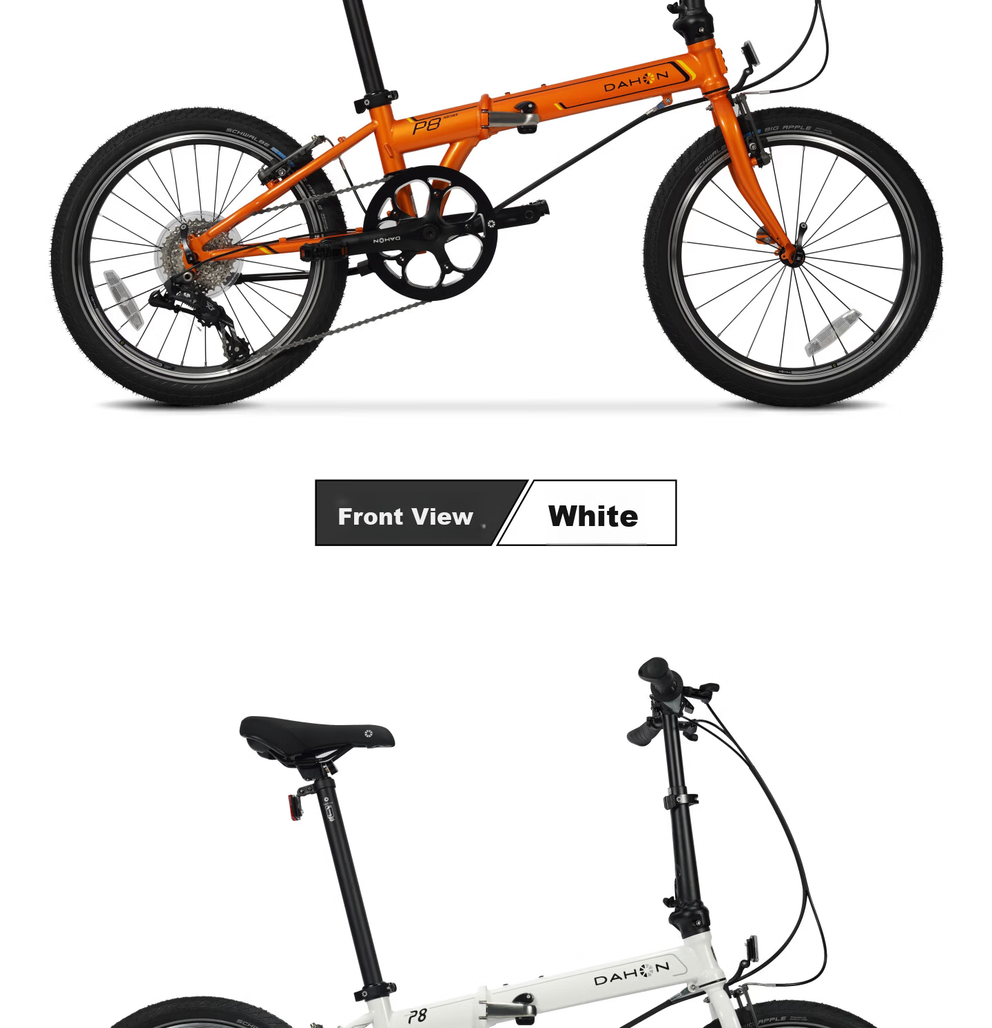 DAHON Folding Bike 20-inch 8-Speed Classic P8 KBC083 Black Classic Edition - Jingcang 15