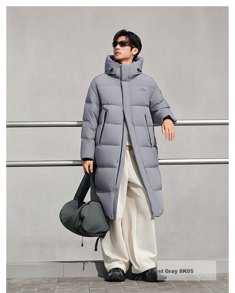 Bosideng Winter Down Jacket Unisex Couple Long Fashion Thickened Hooded Round Neck Puffer Coat 15