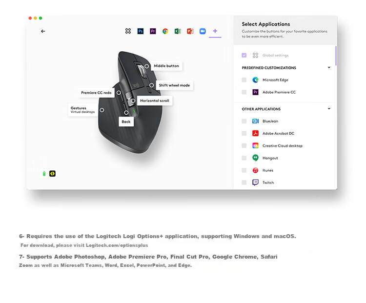 Logitech MX Master 3S Master Series Enterprise Wireless Bluetooth Mouse Ergonomic Silent Office Mouse with Wireless Receiver Graphite Black [Group Purchase Discount] 5