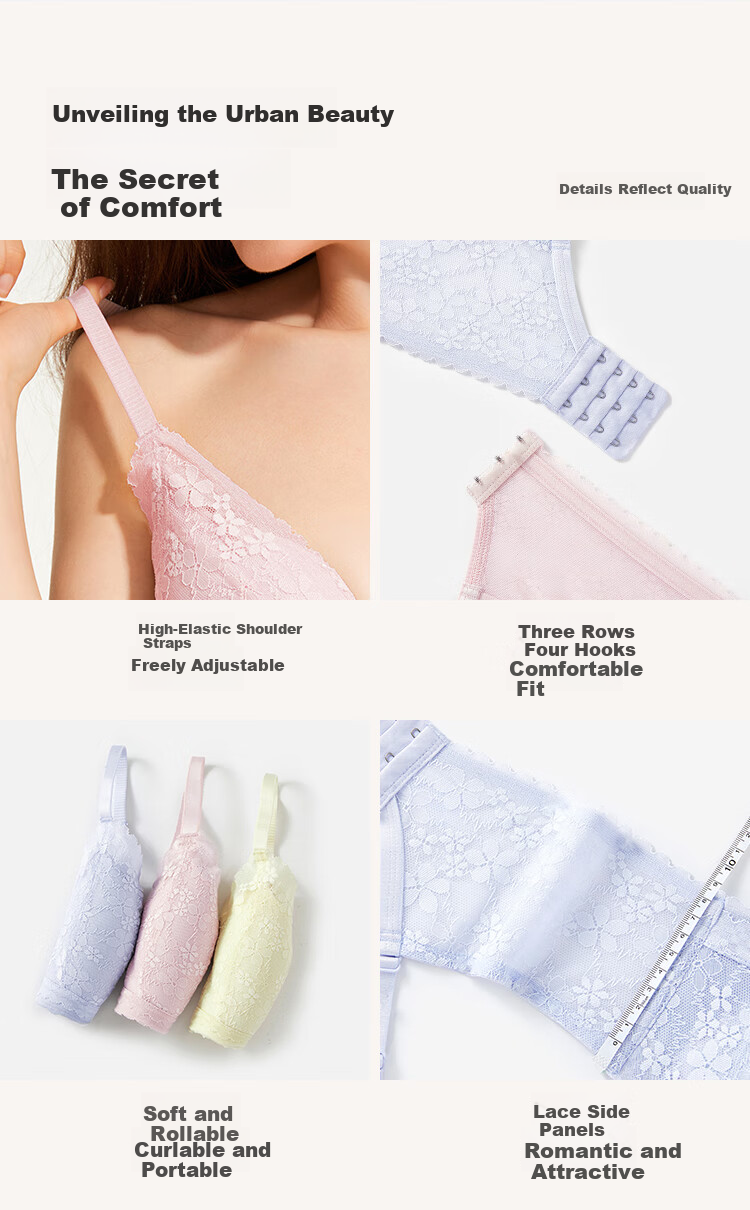 Cosmo Lady Women's Bra Set Push-Up Breathable Sexy Lace Underwear Gift 2B353I 8