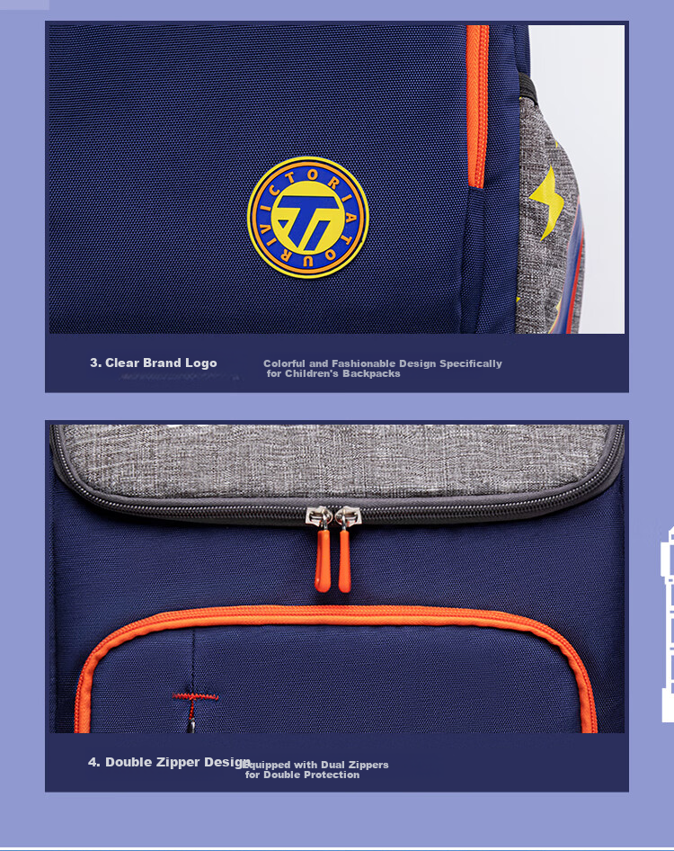 VICTORIATOURIST Lightweight Middle School Girls Backpack High Capacity Stylish 3-6 Grade Student School Bag 17