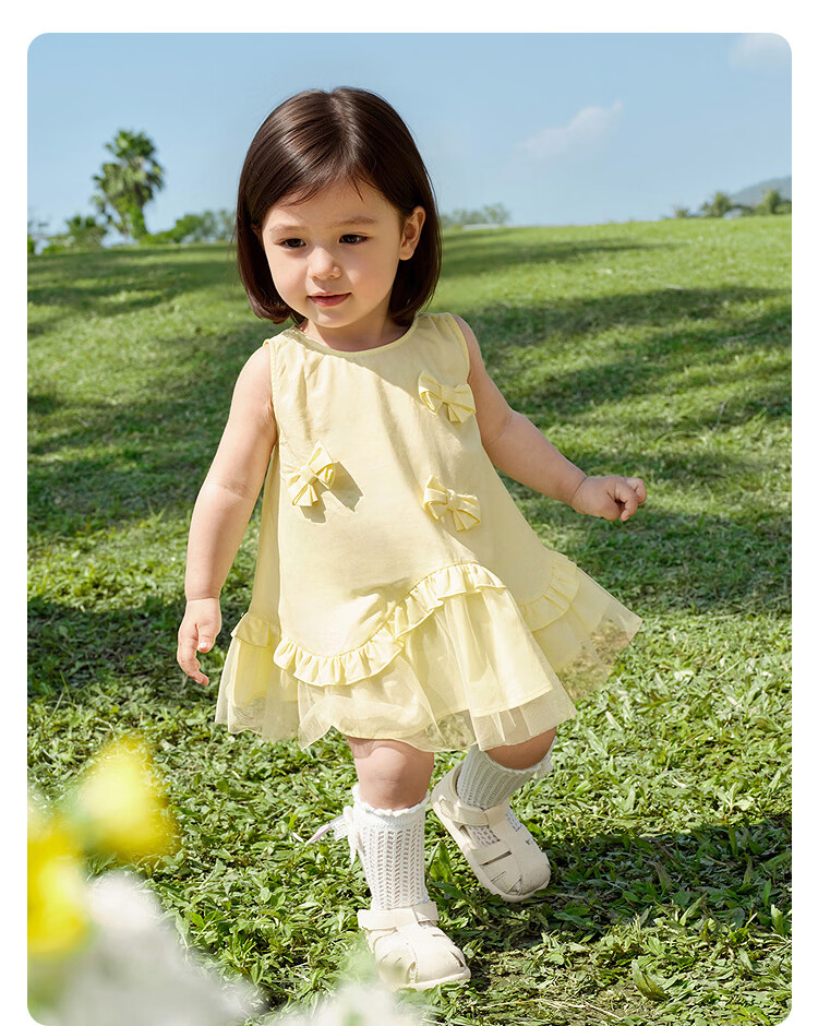 Balabala Baby Dress Infant Dress Children's Princess Dress 2026 New Summer Breathable Sweet Mesh Splicing 22