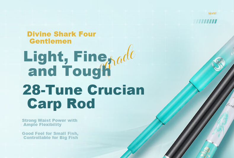 Shensha 5.4m Four Gentlemen Crucian Carp Fishing Rod 28-Tone Ultra-Light Ultra-Thin Hand Rod Tai Fishing Rod Wild Fishing Crucian Rod Fishing Gear 1