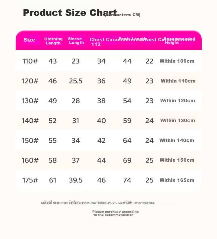 DEESHA 100% Cotton Children's Pajamas Girls Homewear Student Baby Air Conditioning Suit Set 7