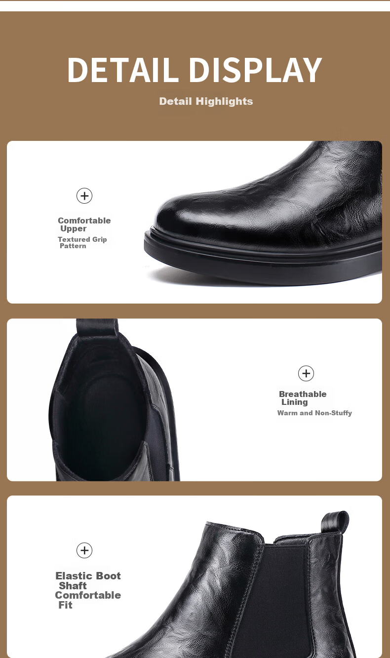 Qunlang·Heritage Chelsea Boots Men's 2026 New Spring Autumn Genuine Leather Thick Sole Martin Boots Mid-Top Business Shoes British Short Boots 10