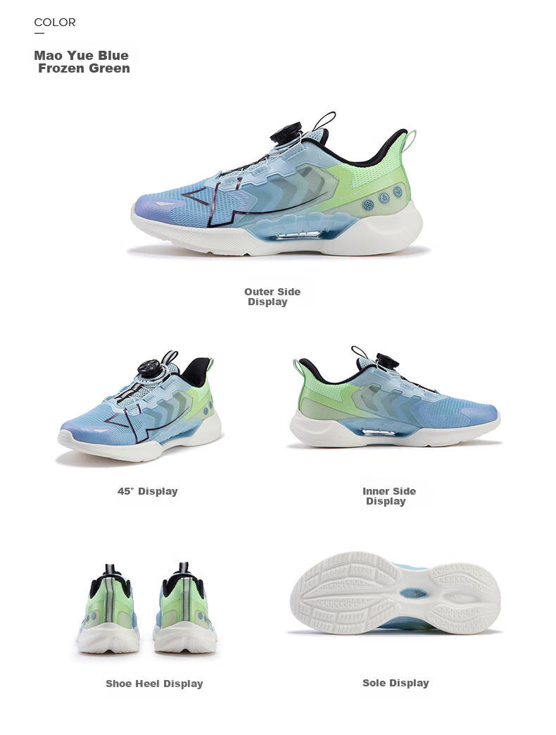 XTEP Kids Unisex Hydrogen Wind Knob Breathable Running Shoes XTEP White/Beijing Blue Size 38 26
