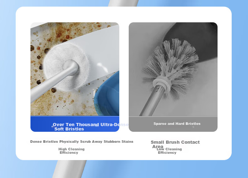 Baojiajie Cloud Ball Soft Bristle Cleaning Brush Long Handle Bathtub Toilet Brush Non-Glazed Surface Soft Brush Tool 6