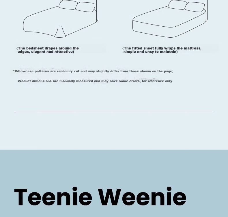 Teenie Weenie Cotton Bedding Set, Pure Cotton Class A 100% Cotton Washed Bed Sheet, 1.8m Double Bed Duvet Cover, Casual College Style 26