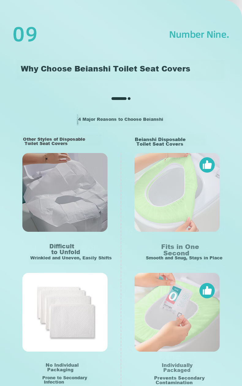 Briars Disposable Toilet Seat Covers, Extended And Thickened, Individually Wrapped, Portable Travel Sanitary Toilet Seat Protectors, 40 Pieces Per Pack 10