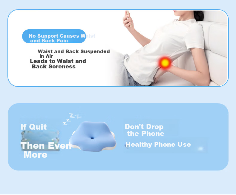 Yuzhaolin Night Owl Neck Support Pillow Multi-Functional Nap Cushion Backrest Pillow for Phone Use Prone Sleeping Pillow 3