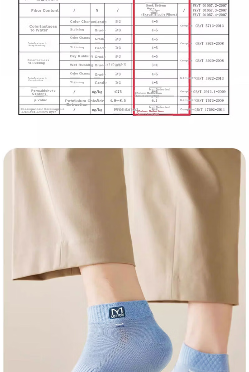 Yimian Men's 100% Cotton Short Socks 10A Antibacterial Deodorant Breathable Low-Cut Summer Boat Socks 10 Pairs 3