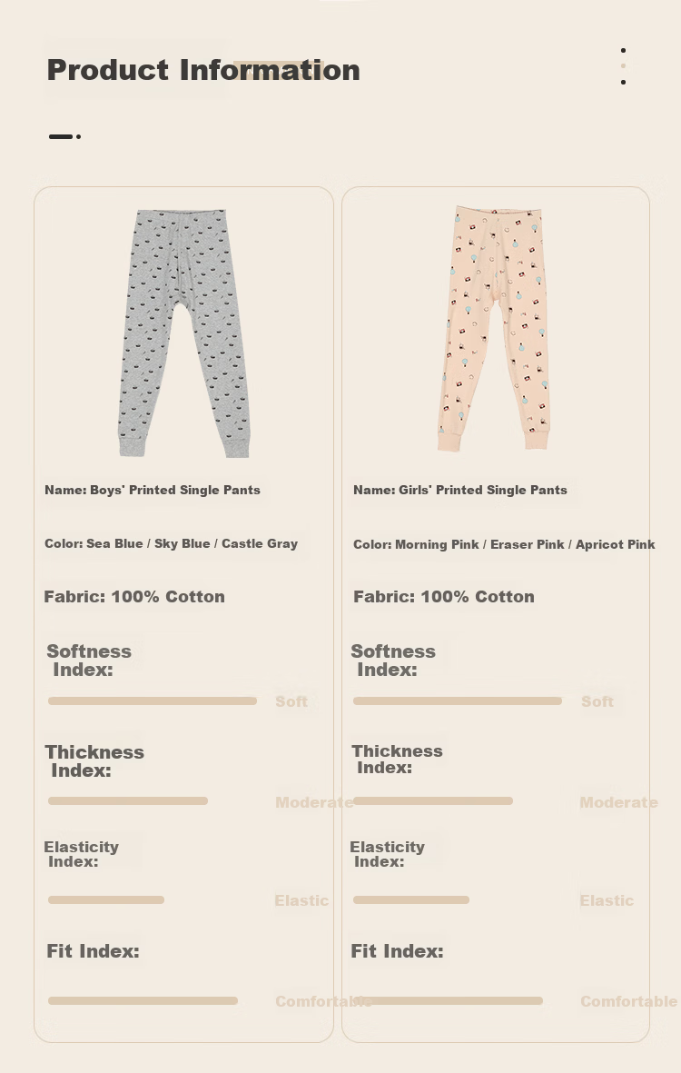 Hodohome Children's Cotton Thermal Pants Girls' Warm Cotton Underwear Sleepwear 198 Chen Sha Pink Size 120 6