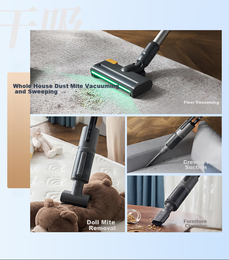 Donlim [8% Off for Top Streamers] Multifunctional Cleaning Machine with Strong Suction for Home Use, Self-Cleaning DL-6940 Dabu 3901 Wireless Upgraded Versio 8