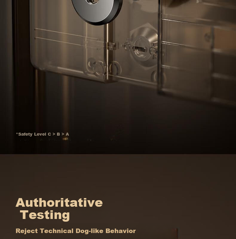 Deli Home Safe Box, Yao Zhen 60cm Fingerprint Unlock, All-Steel Anti-Theft Portable Small Gold Vault Can Be Used As Bedside Table, VA621 Gold 10