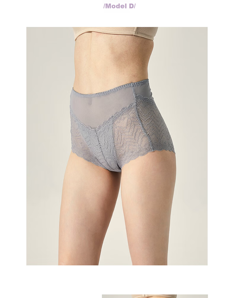 TINGE Women's Sexy Lace Seamless Underwear Plus Size Mother's Day 4-Pack M 14