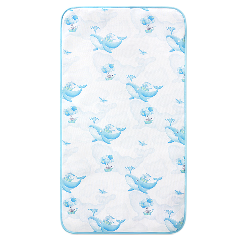 Beitais Baby Cooling Mat Breathable Ice Silk Mattress Toddler Kindergarten Nap Bed Mat Cloud Whale Fantasy 120*65cm