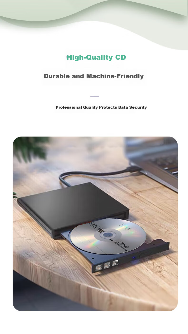 Baishiman CD-R Disc/Burnable Disc 52x Speed/700MB Recordable Disc Blank Disc Recordable CD Shrink-Wrapped 50 Pieces 3