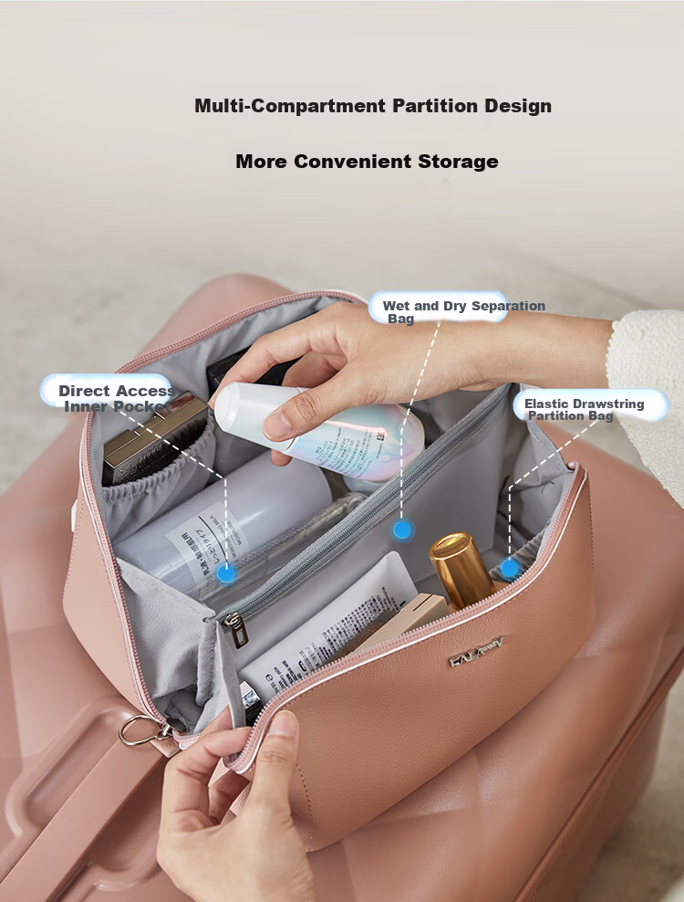 KALA·Y Travel Toiletry Bag Portable Makeup Bag Waterproof Fitness Shell Bag for Women CX0617 Black 6