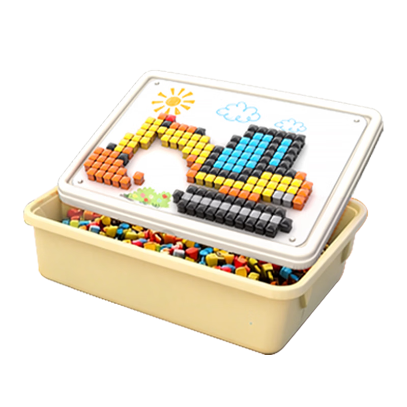 Huang'er Children's Toy Mushroom Peg Insert Board 3D Puzzle Building Blocks Beads Assembly Educational Gift for Boys and Girls Birthday