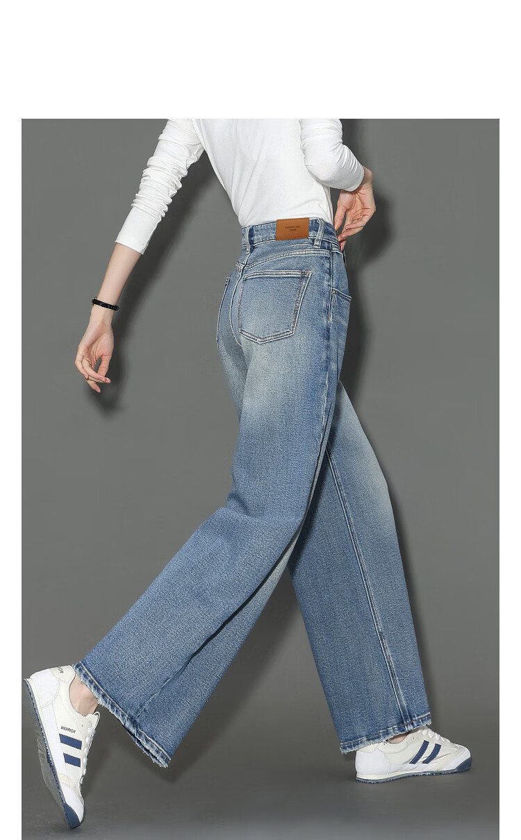 Demana [Cloud Cotton] Spring Curved Blade Pants Urban High-Waist 3D Seam Distressed Loose Fit Jeans for Women Premium Style 11