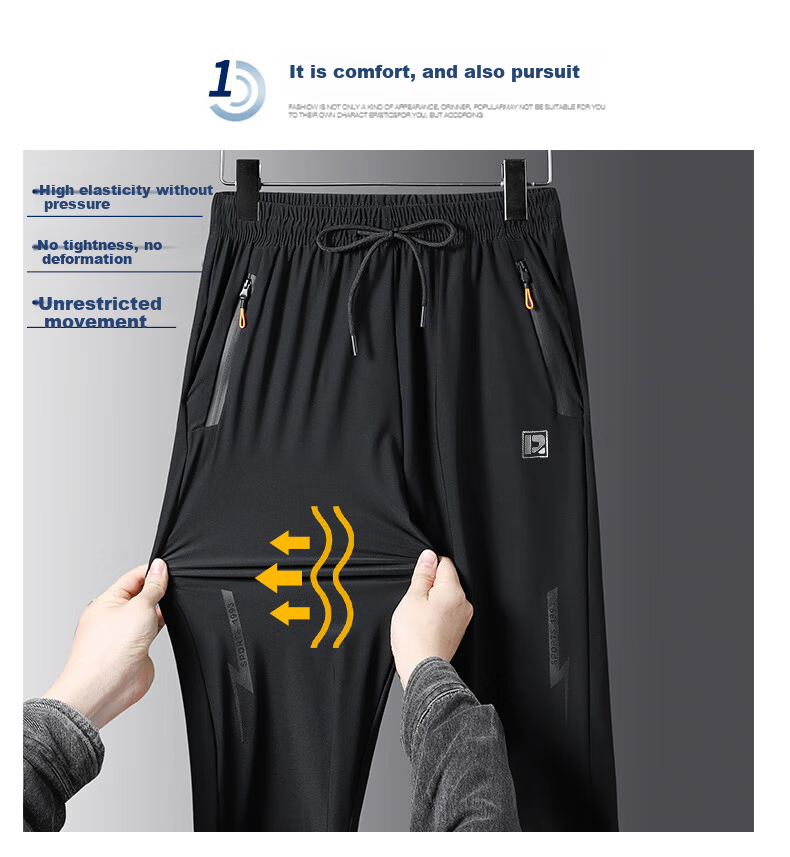 ROMON Men's Shorts, Summer 2025, Ice Silk Feel, Casual Quick-Dry Sports Capri Pants for Men, 06DK Black, 2XL 2