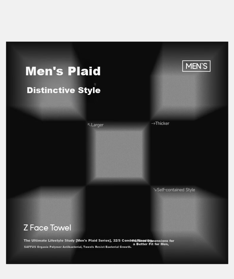 Zui Shenghuo Men's Pure Cotton Towel 2025 New Thickened Antibacterial Absorbent Face Towel Gray Blue 11