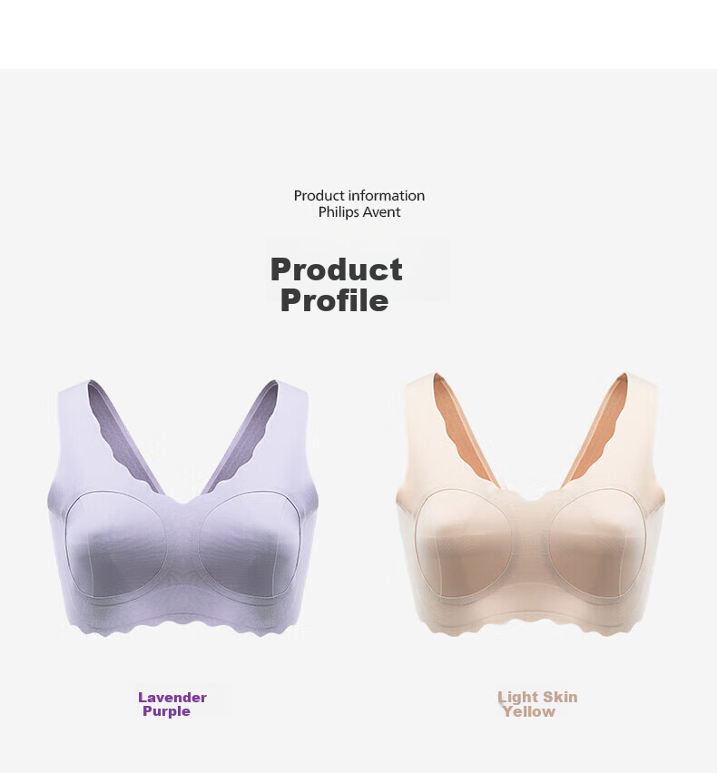 AVENT Philips AVENT Maternity Nursing Bra Front-Open Push-Up Postpartum Breastfeeding Lavender S 35