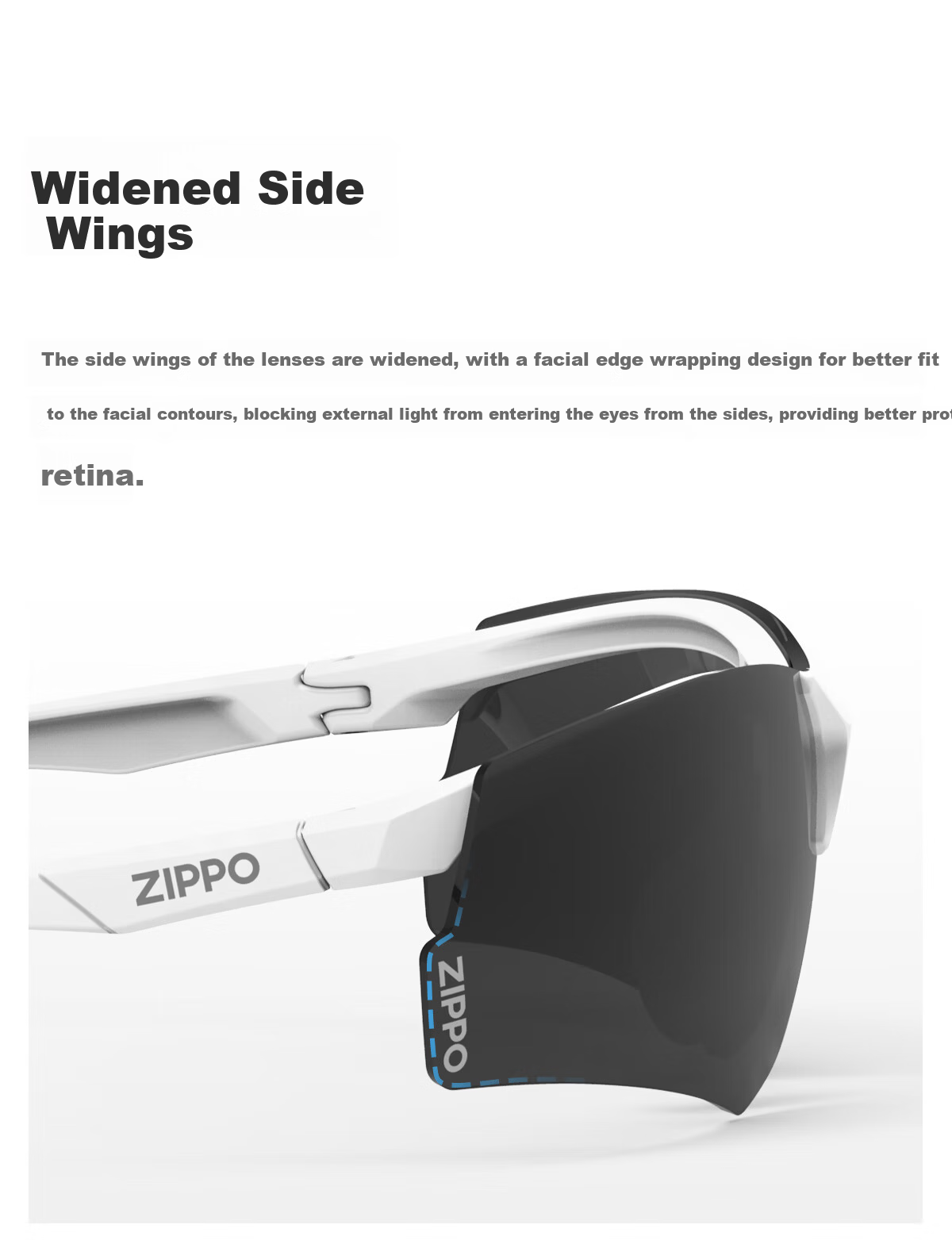ZIPPO American Sports Sunglasses Running Professional Snow Lightweight UV Protection Eyewear 24305C1-21 10