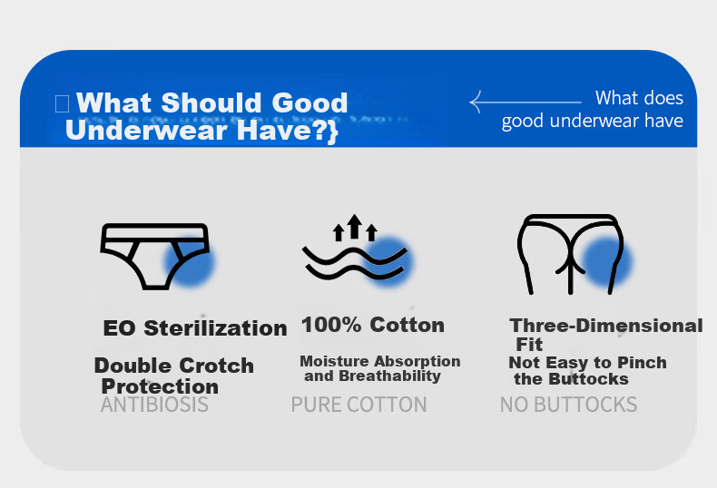 Beianshi Disposable Men's Cotton Sterilized Travel Underwear Wash-Free 5-Pack Individually Packaged Gray Triangle 2XL 1
