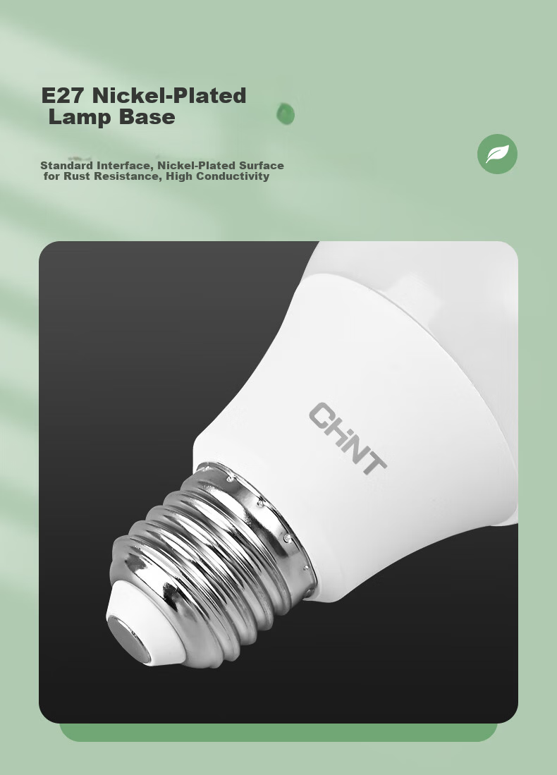 CHNT LED Bulb, Energy-Saving Lamp, E27 Screw Base, for Home And Commercial Use, High-Power Light Source, 9W Cool White Globe Bulb 15