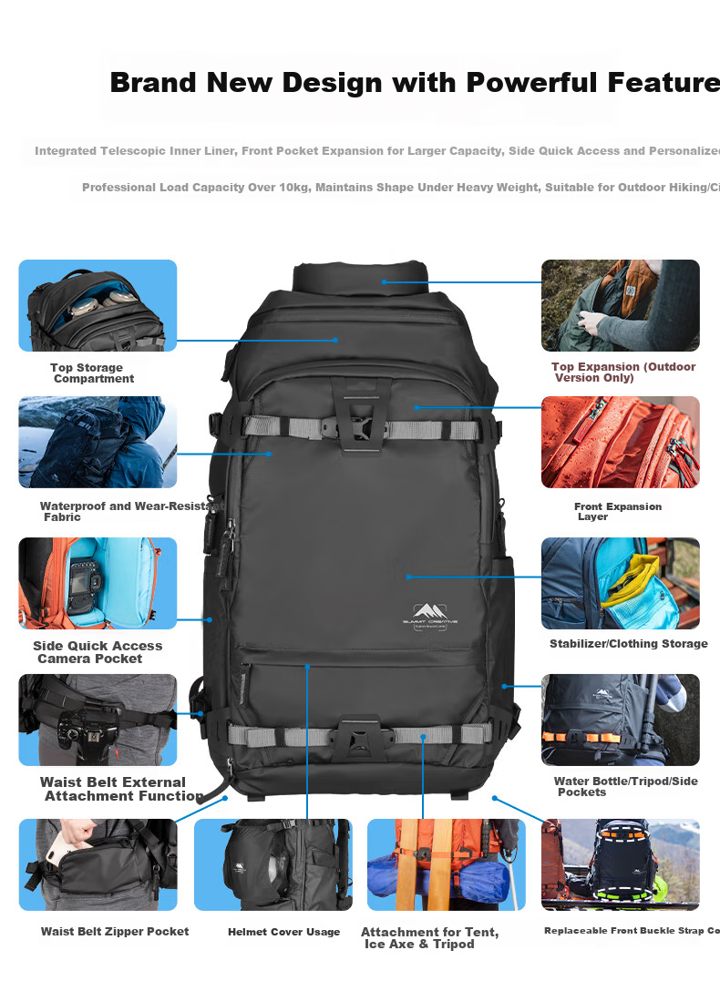 Shanmu Quick Release Buckle Black Photography Bag Accessory Compatible with Camera Backpack Hiking Travel Shoulder Strap Quick Release System 6