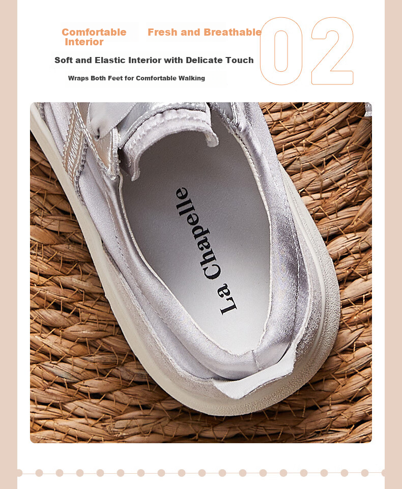 LA CHAPELLE Women's Casual Thick-Soled Sneakers Lightweight Trendy Soft Sole Shoes White 39 6
