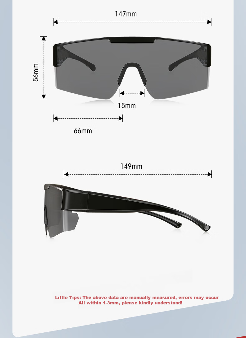 CHAINGO Sports Photochromic Glasses Clip-On Prescription Sunglasses Mountaineering Goggles Outdoor Windproof UV Protection Sunglasses 21