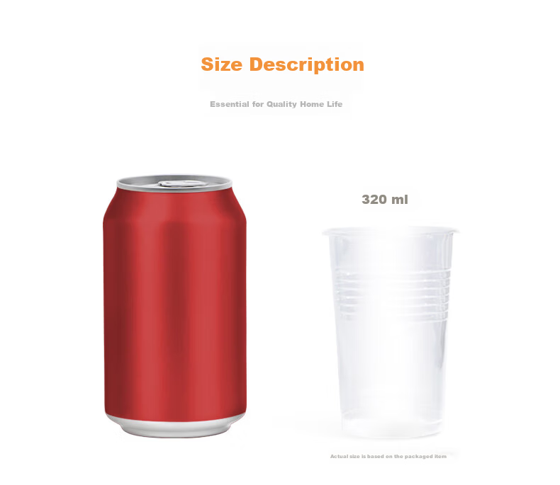 Miaojie Disposable Cups 100pcs*320ml Extra Large Non-Deformable 2