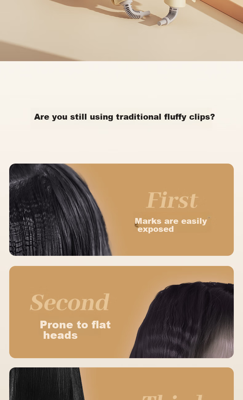 AUX Curved Hair Curling Iron [Negative Ion] Seamless Volumizing Curler High Crown Perm Hair Clip for Men And Women, Long Hair Styling Tool Root Lift Hair Accessory Gift for Wome 2